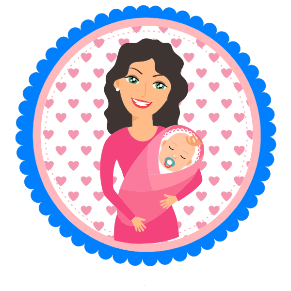SVG Mother holding a baby illustration