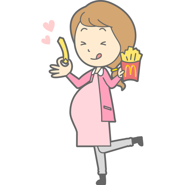 SVG Mother to be and fries