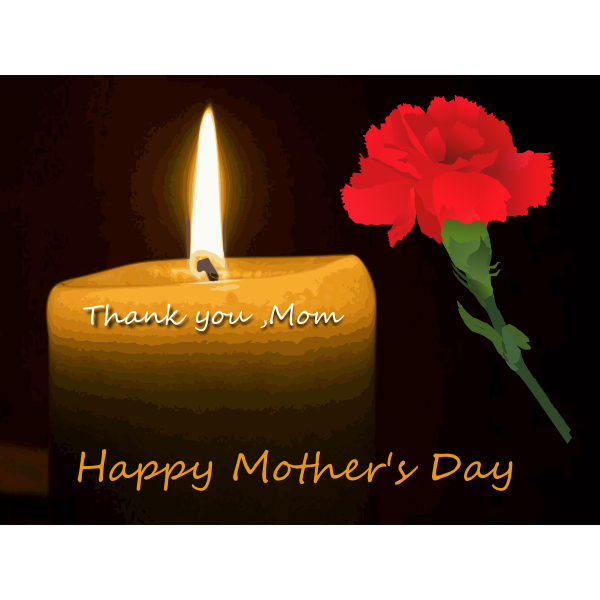 SVG Mother039s Day carnation and candle