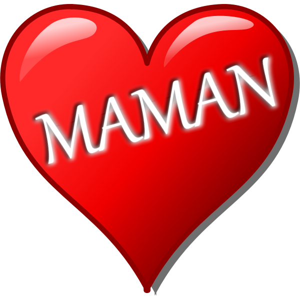 SVG Mother039s day heart French vector image