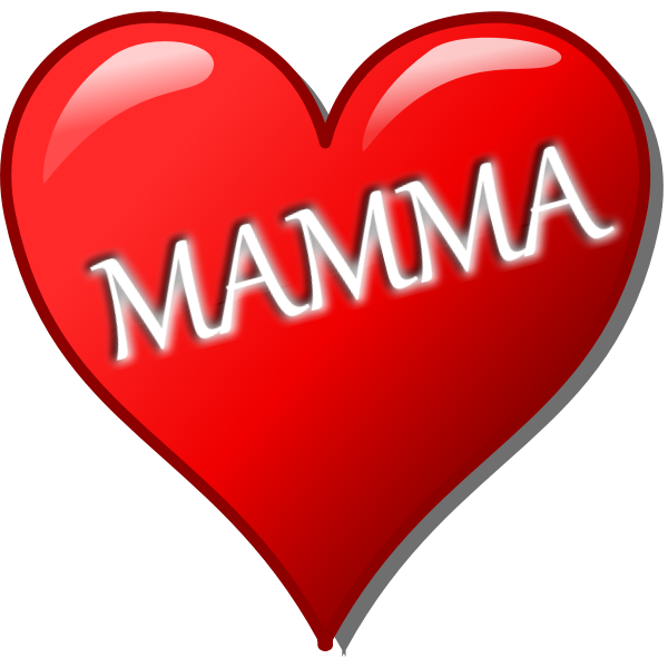SVG Mother039s day heart Italian vector image