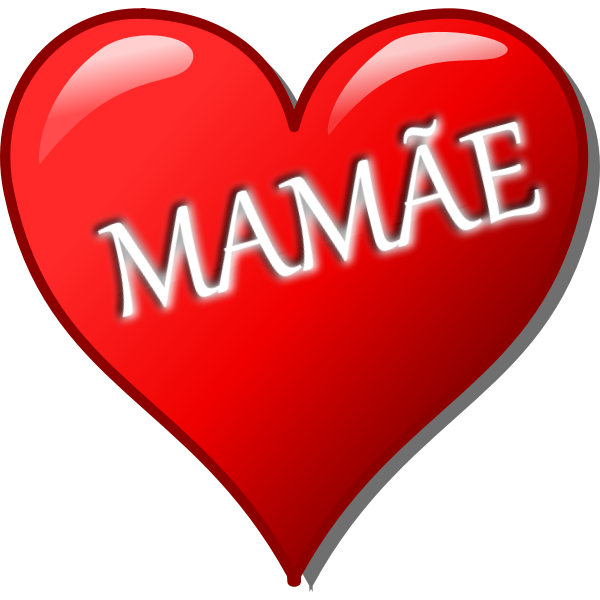 SVG Mother039s day heart Portuguese vector image