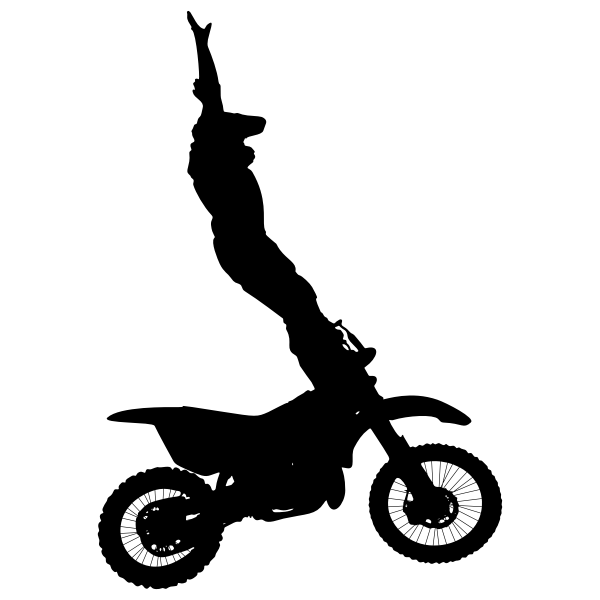 SVG Motocross Stunt Silhouette 3