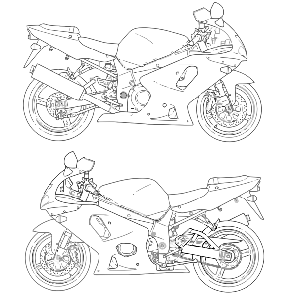 SVG Motorbikes drawing