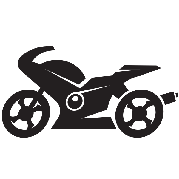 SVG Motorcycle silhouette monochrome