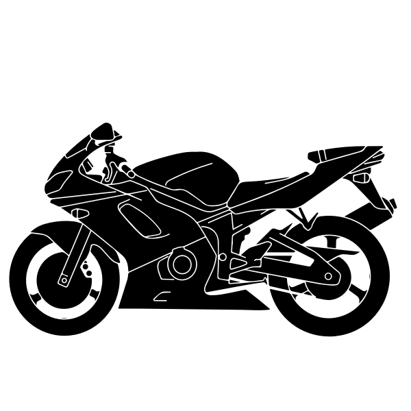 SVG Motorcycle silhouette vector drawing