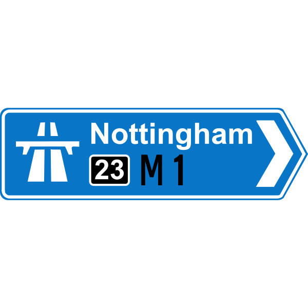SVG Motorway road sign
