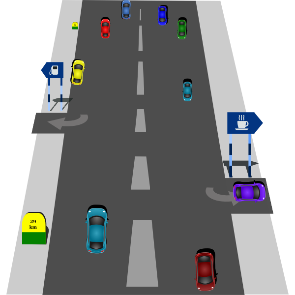 SVG Motorway traffic vector image