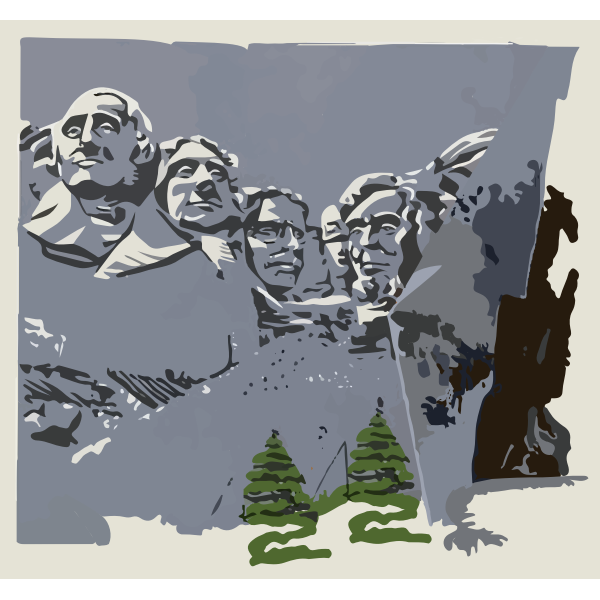 SVG Mount Rushmore in US
