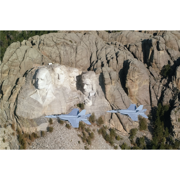 SVG Mount Rushmore National Memorial Two Hornets
