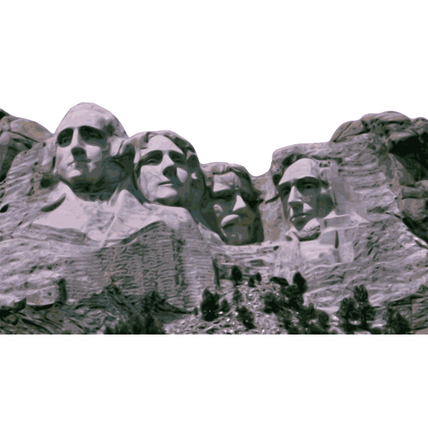 SVG Mount Rushmore vector image