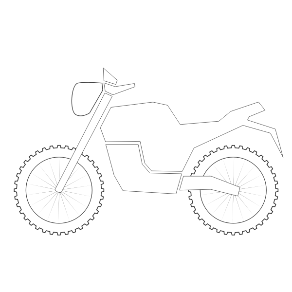 SVG Mountain bike classic outline