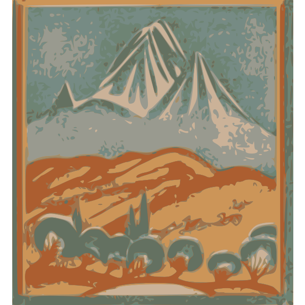 SVG Mountain drawing image