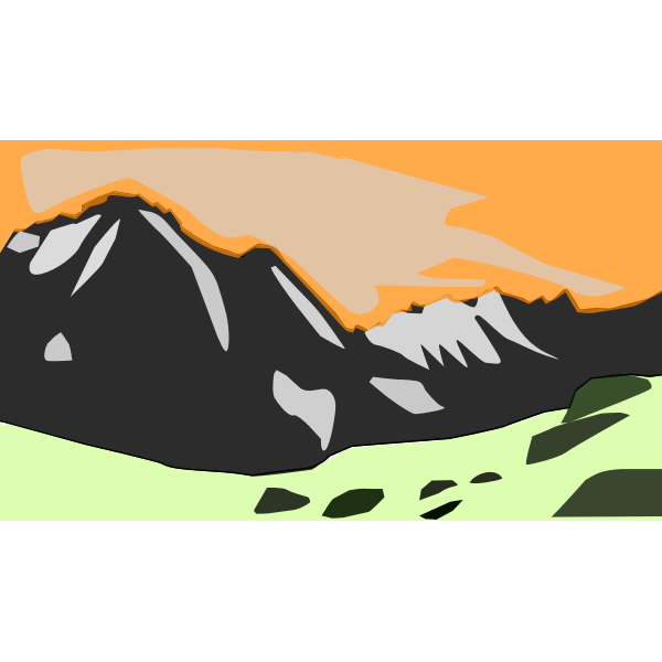 SVG Mountain landscape