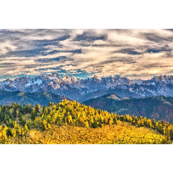 SVG Mountain range vector image
