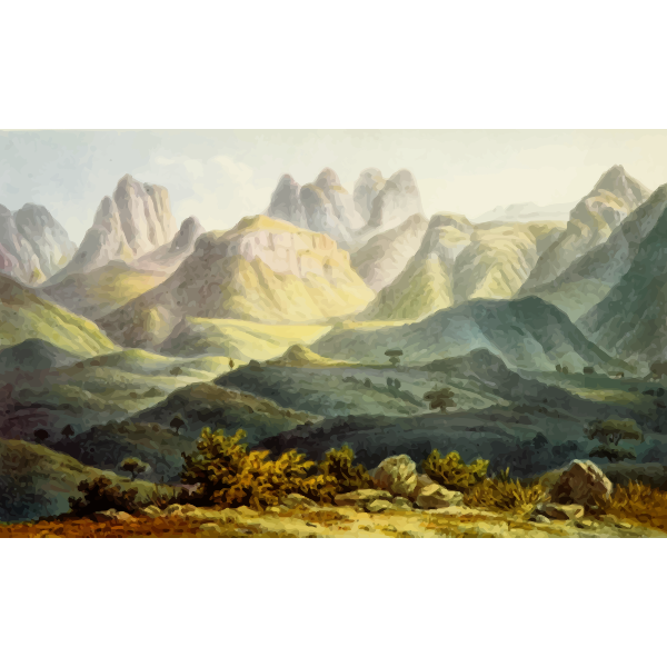 SVG Mountain scene