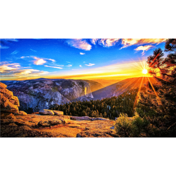 SVG Mountain sunrise