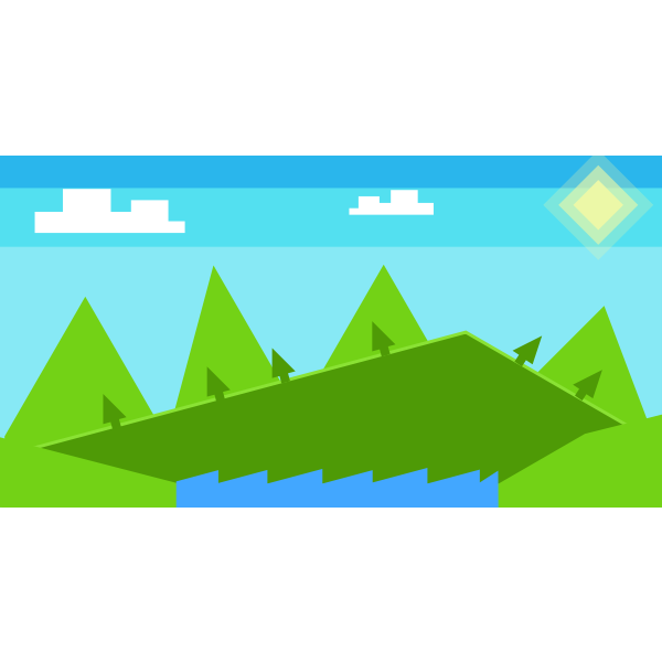 SVG Mountain with arrows