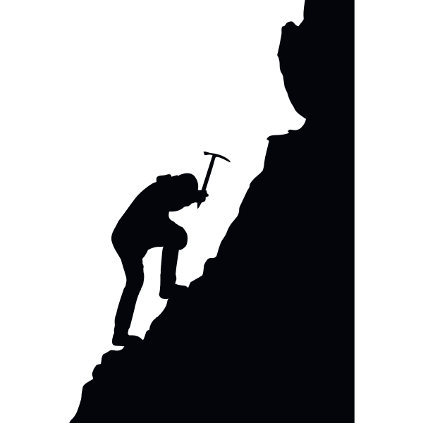 SVG Mountaineering silhouette