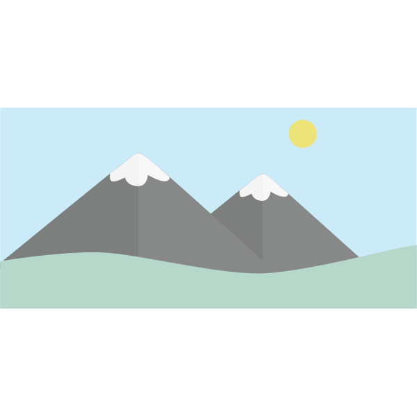SVG Mountains and sun