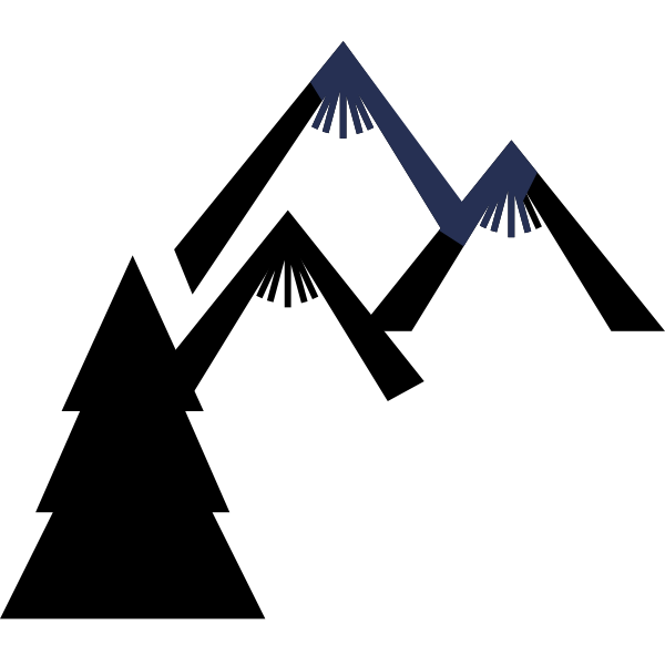 SVG Mountains and tree