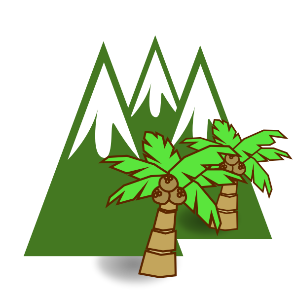 SVG Mountains and trees