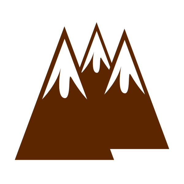 SVG Mountains in brown color