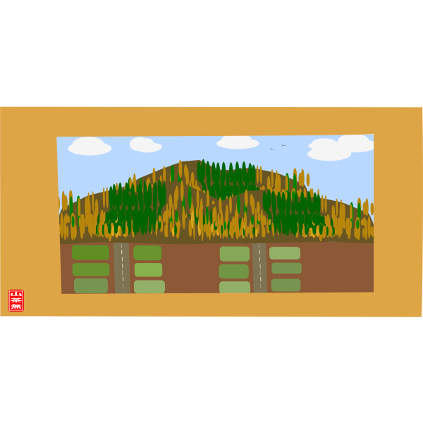 SVG Mountains in fall