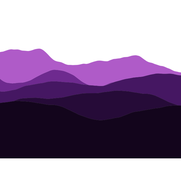 SVG Mountains silhouette in violet shades
