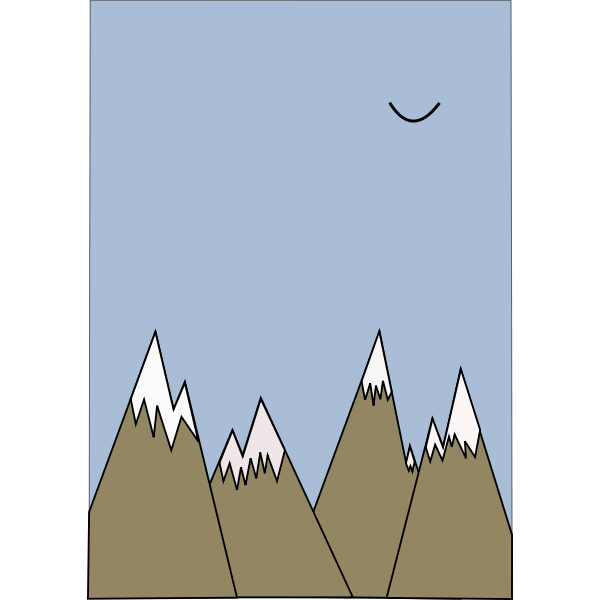 SVG Mountains vector illustration