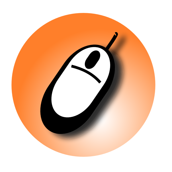 SVG Mouse in circle vector image