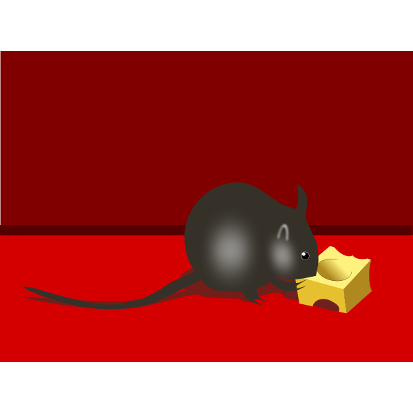 SVG Mouse with cheese vector image