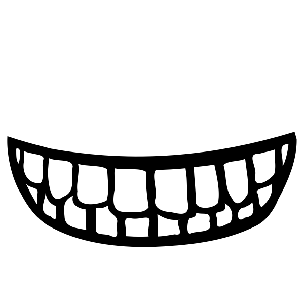 SVG Mouth with teeth vector image