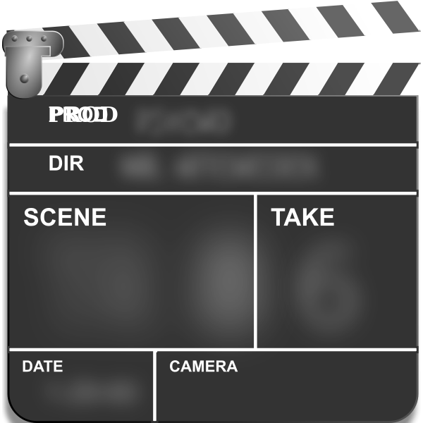 SVG Movie action clapper board vector clip art