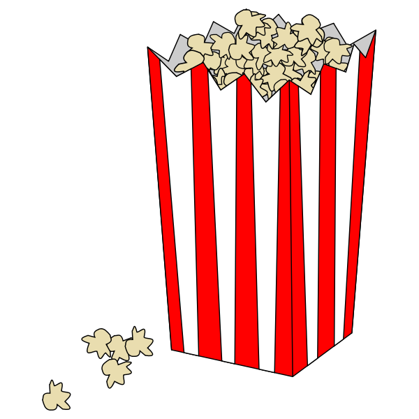 SVG Movie popcorn bag vector image