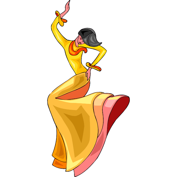 SVG Moving dancer vector image