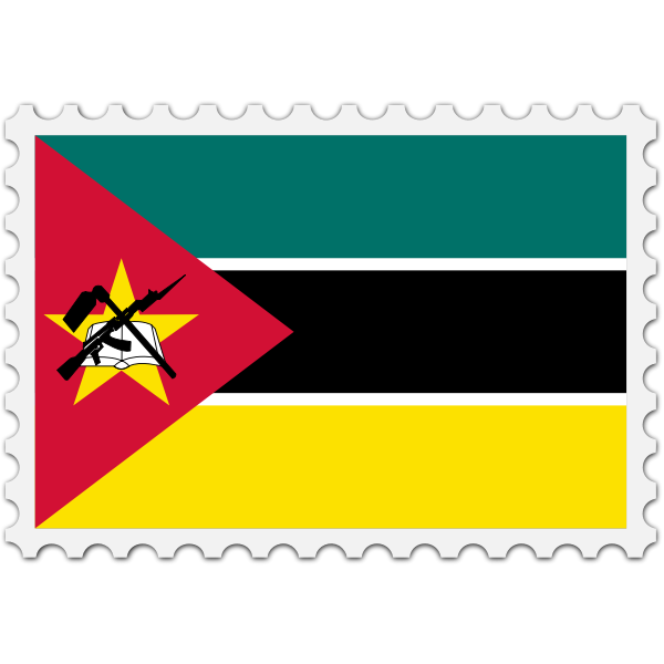 SVG Mozambique flag stamp