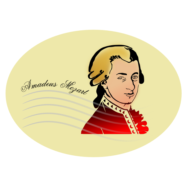 SVG Mozart vector illustration