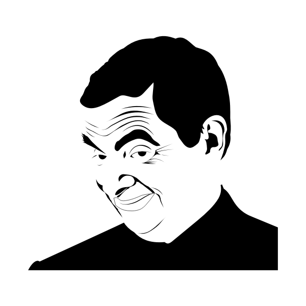 SVG mr bean bw
