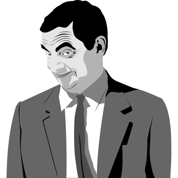 SVG Mr Bean halftone by Rones