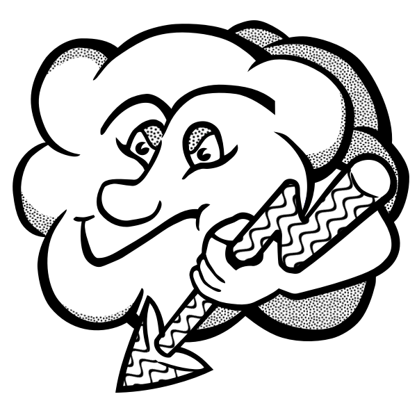 SVG Mr Thunderbolt cloud vector image