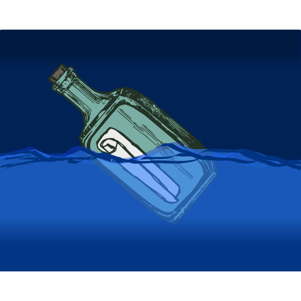 SVG mssage in a bottle