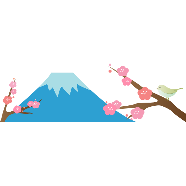 SVG Mt Fuji cherry blossoms