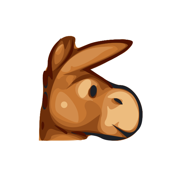 SVG Mule head vector icon
