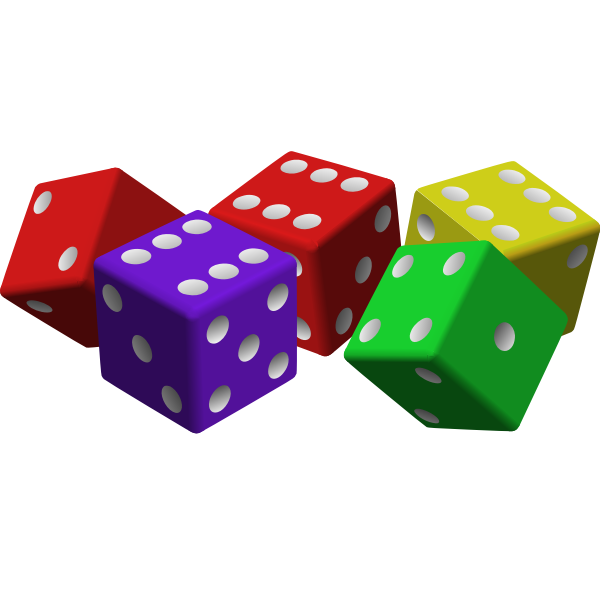 SVG Multi-colored dices