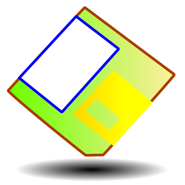 SVG Multi colored floppy disc vector graphics