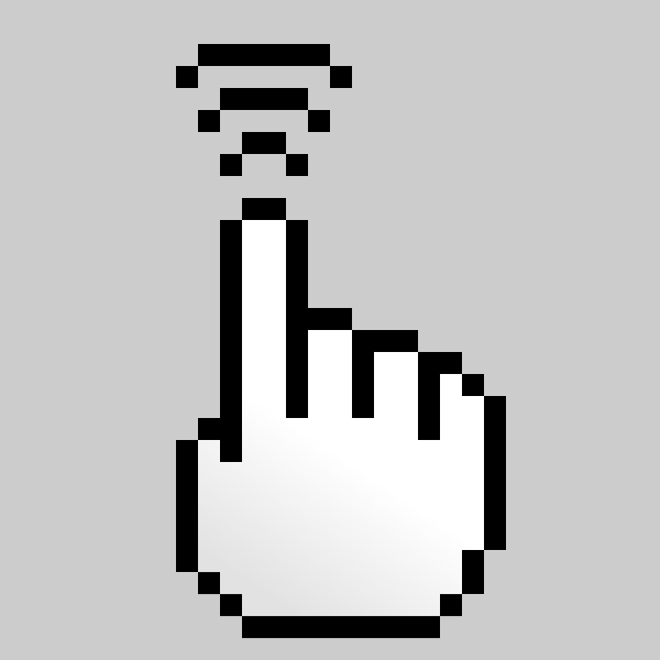 SVG Multi-touch pixelated hand cursor