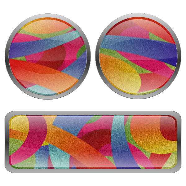 SVG Multicolored Film Grained Buttons