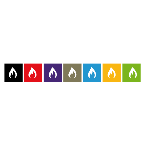 SVG Multicolored Fire Icons