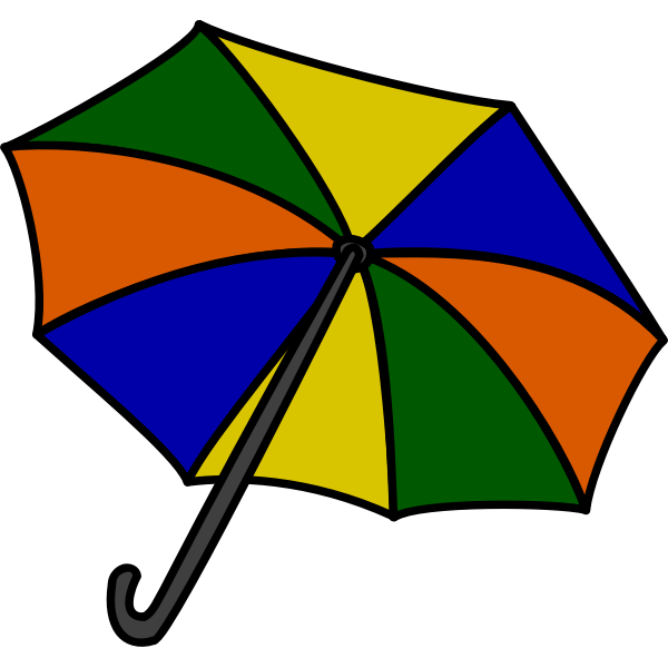 SVG Multicolored vector illustration of an umbrella